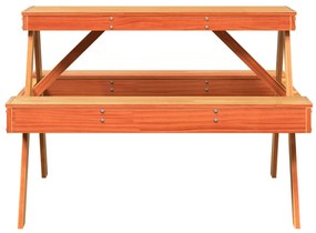 Mesa de piquenique 105x134x75 cm pinho maciço castanho-mel