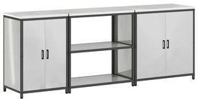 Conjunto de Armazenamento de Cozinha com prateleira Outros 3 pcs Prata