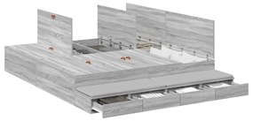 Estrado de Cama Cinzento Sonoma 200x200 cm