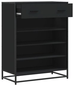 Sapateira 75x38x97,5 cm derivados de madeira/metal preto