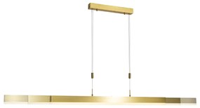 Candeeiro Pendente Ajustável Dourado c/ LED Incluído - Lamba Moderno