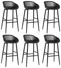 7 pcs conjunto de bar branco e preto