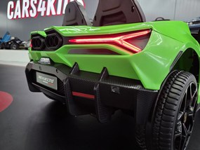Carro elétrico infantil  Lamborghini Revuelto de 24 V, 2 Lugares com Pneus EVA, controlo remoto 2.4G Assento de couro VERDE