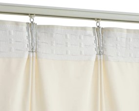 Cortina blackout com ganchos 290x245 cm veludo creme