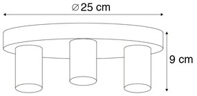 LED Candeeiro de teto moderno preto 3-lâmpadas-WiFi G95 - FACIL Clássico / Antigo