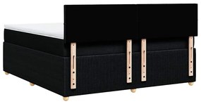 Cama com molas/colchão 180x200 cm tecido preto