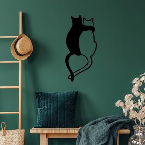 Acessório Decorativo de Parede Love Cats – Preto – 33 x 70 cm