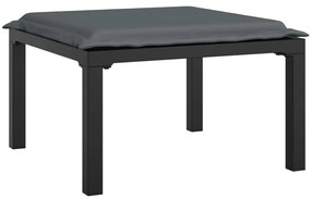 8 pcs conjunto lounge de jardim vime PE preto e cinzento