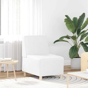 Poltrona sem braços 55 cm couro artificial branco