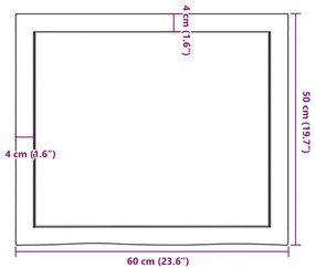 Prateleira de parede 60x50x(2-4) cm carvalho tratado castanho