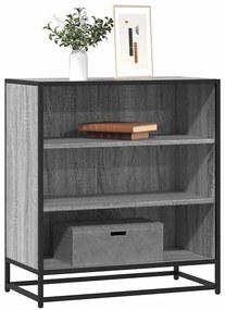 vidaXL Aparador 68x35x76 cm deriv. de madeira/metal cinzento sonoma