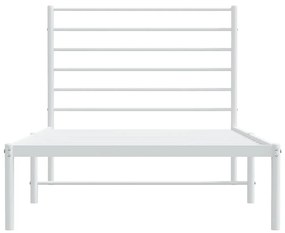 Estrutura de cama com cabeceira 90x200 cm metal branco