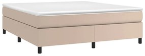Estrutura de cama 160x200 cm couro artificial cappuccino