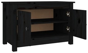 Sapateira 70x38x45,5 cm pinho maciço preto
