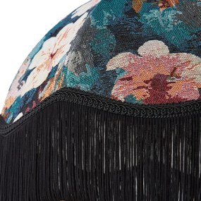 Abajur de tecido com design floral e interior branco 45/15/21,5 - Heritage