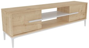 Móvel TV Eslem – Carvalho/Branco – 120x43,6x29,6 cm