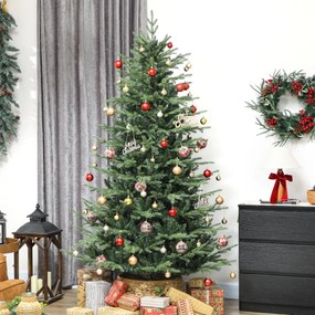 Árvore de Natal Artificial 210 cm (SEM DECORAÇÕES) com 2322 Ramos Densos Suporte Metálico Dobrável para Interior Verde