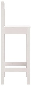 Cadeiras de bar 2 pcs 40x41,5x112 cm pinho maciço branco