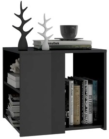 Mesa de apoio 50x50x45 cm derivados de madeira cinza brilhante