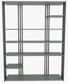 Estante Jenny – Verde/Preto – 120x160x29,6 cm