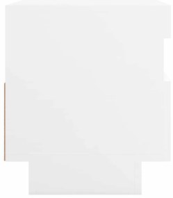 Móvel de TV com luzes LED 100x35x40 cm branco