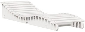 Espreguiçadeiras 2 pcs 205x60x31,5 cm pinho maciço branco