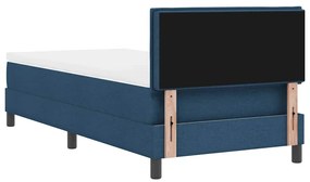 Cama Box com Colchão &amp; Luz LED Azul 80x200 cm Tecido