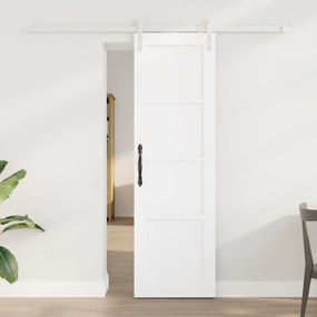 Porta Deslizante vidaXL com Conjunto de Ferragens Branca 61x198.5 cm M