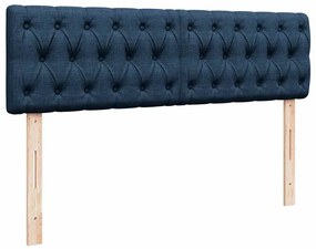 Estrutura de cama otomana com colchão tecido azul 140x200cm
