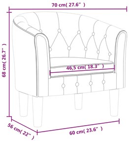 Poltrona couro artificial cinzento