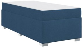 vidaXL Estrutura da Cama com colchão Azul 80 x 200 cm tecido