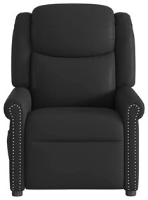 Poltrona massagens reclinável elétrica couro artificial preto