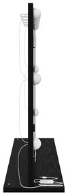 Espelho de vaidade com luzes LED Carvalho Preto 80x55x18 cm