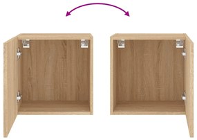 Móveis parede p/ TV 2 pcs derivados de madeira carvalho sonoma