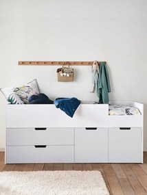 Agora -15% | Cama XL com altura média e arrumações, Abracadabra branco claro bicolor/multicolo