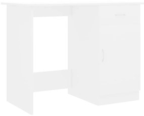 Secretária Woki com 1 Gaveta e Porta de 100 cm - Branco - Design Moder