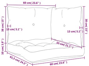 Almofadões p/ móveis de paletes 3 pcs tecido oxford multicor