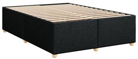 Cama com molas/colchão 140x200 cm tecido preto