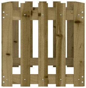 Canteiro elevado c/ design cerca 100x50x50 cm pinho impregnado