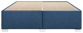 Estrutura de cama sem colchão 180x200 cm tecido azul