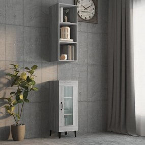 vidaXL Armário parede 34,5x32,5x90cm derivados madeira cinzento sonoma
