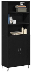 Buffet Carvalho Preto 69.5x34x180 cm Madeira Engenharia