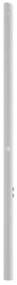 Cabeceira de cama 80 cm metal branco
