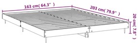 Estrutura de cama 160x200 cm derivados de madeira branco