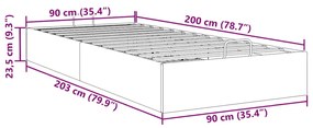 Ottoman Bed Frame Sem Colchão Verde Escuro 90x200 cm Veludo