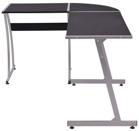 Mesa de canto em forma de L preto
