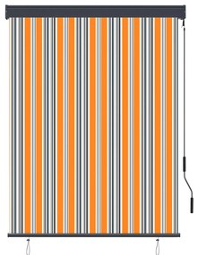 Estore de rolo para exterior 120x250 cm amarelo e azul