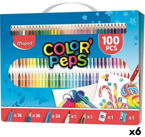 Lápis de Cores Maped Multicolor 100 Peças (6 Unidades)