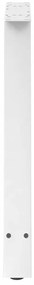 Pés para mesa de jantar em formato A, 2 peças, branco, 70x(72-73) cm,
