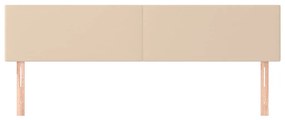 Cabeceira cama 2 pcs couro artificial 80x5x78/88 cm cappuccino